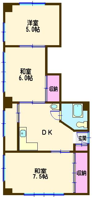 品川区東五反田マンション 間取り図画像