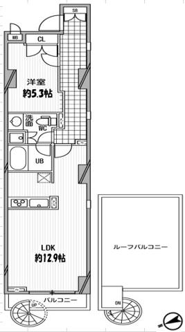 パシフィックコート中延（203） 間取り図画像