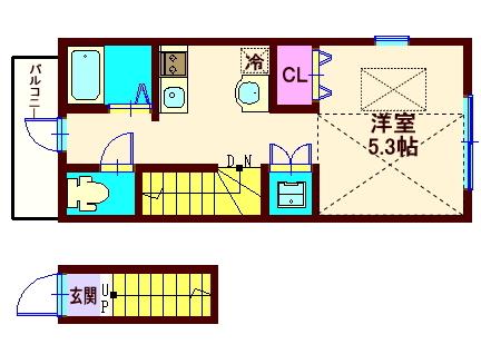 Ａｄｖａｎｃｅ旗の台（201） 間取り図画像