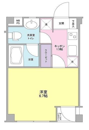 カルディア荏原中延（201） 間取り図画像