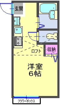 品川区二葉アパート 間取り図画像