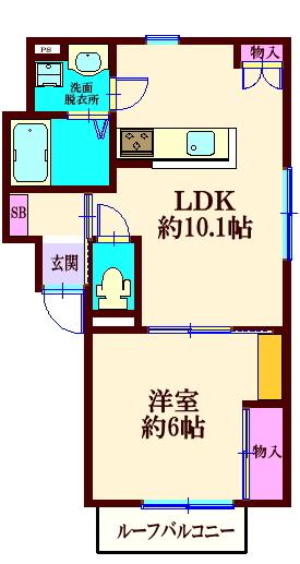 品川区旗の台アパート 間取り図画像