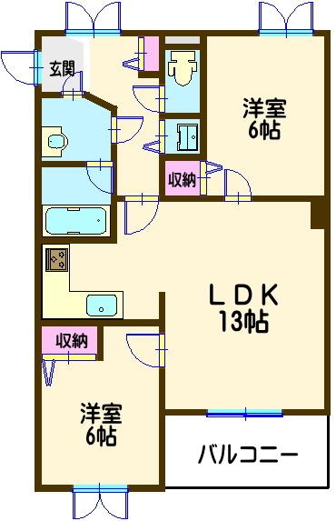 エリュシオン光和（F） 間取り図画像