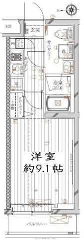 レガリス馬込パークサイド（604） 間取り図画像