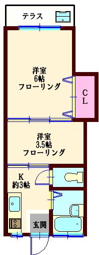 堀切ハイツ（102） 間取り図画像