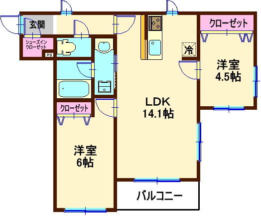 ＦＥＲＩＯ　ＫＡＮＡＫＵＢＯ 間取り図画像