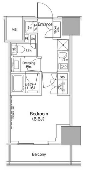 ザ・パークハビオ荏原中延駅前（808） 間取り図画像