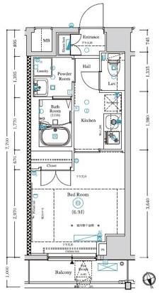 ＡＲＫＭＡＲＫ等々力（202） 間取り図画像