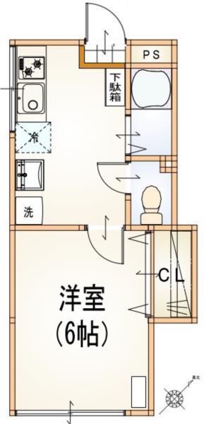さつきアパート（203） 間取り図画像