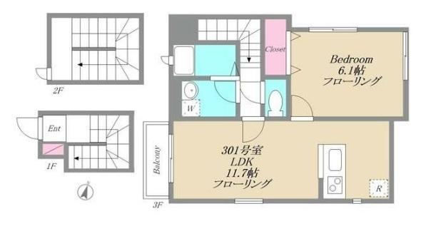 ｐｉｃｃｏｌａ　ｆｏｒｅｓｔａ 間取り図画像