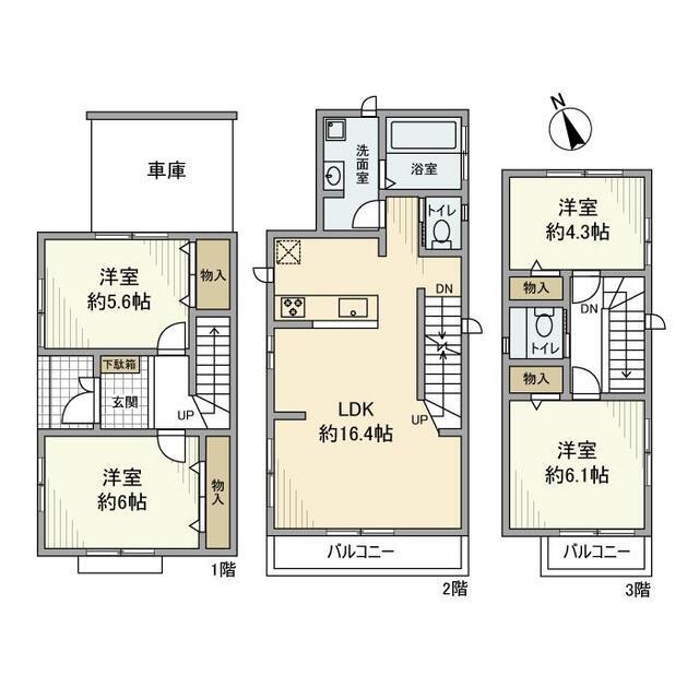 西大井戸建（1） 間取り図画像