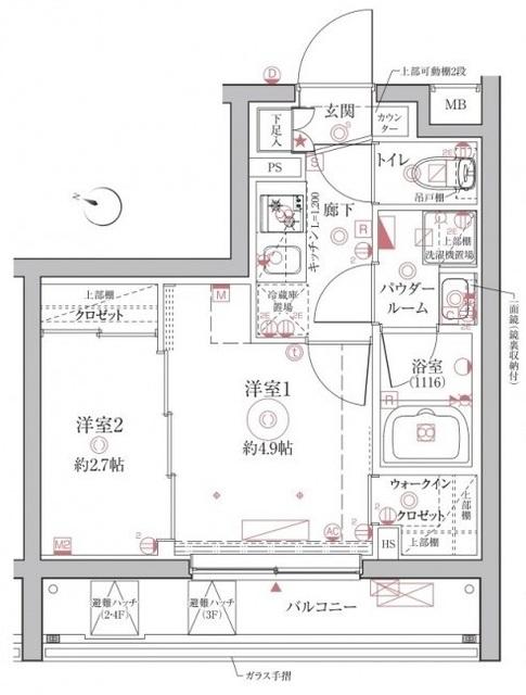 クレイシア西馬込（504） 間取り図画像