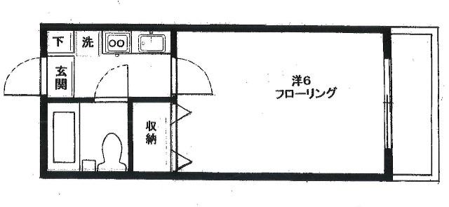 品川区荏原アパート 間取り図画像