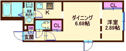ZESTY戸越銀座（202） 間取り図画像