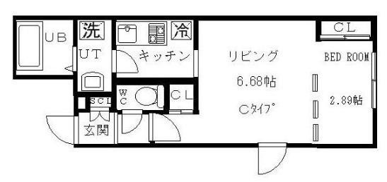 ＺＥＳＴＹ戸越銀座（202） 間取り図画像