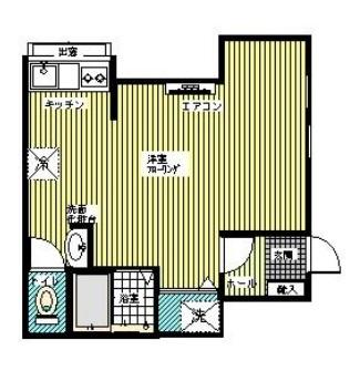 大田区中馬込アパート 間取り図画像