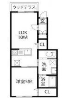 徳島市南沖洲アパート 間取り図画像