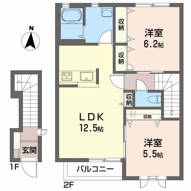 最上階、角部屋