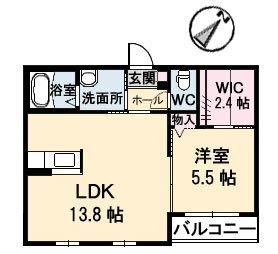 シャーメゾンさくら　Ｂ 間取り図画像