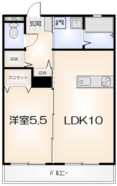 徳島市万代町マンション 間取り図画像
