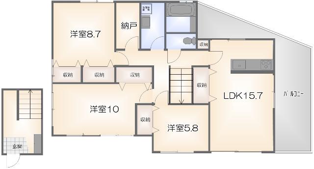 阿南市羽ノ浦町宮倉アパート 間取り図画像