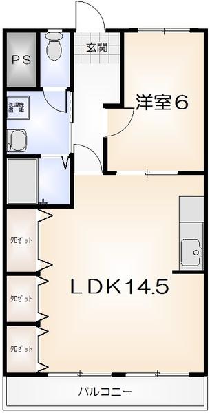 KISHIMOTOハイツⅡ 間取り図画像