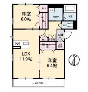 徳島市新蔵町マンション 間取り図画像