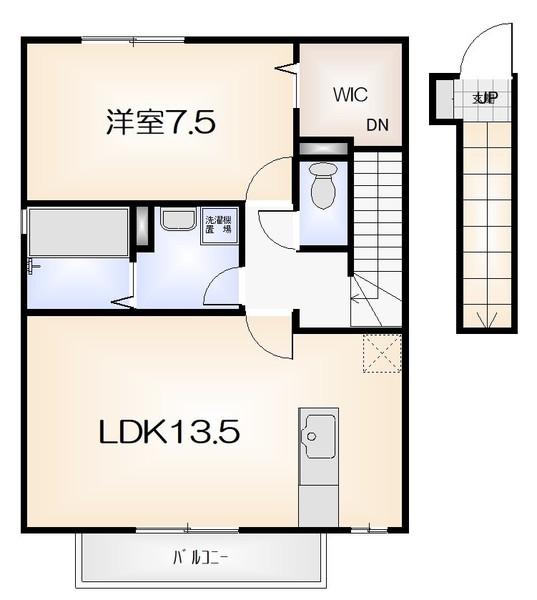 ローズコート野神　Ｂ 間取り図画像