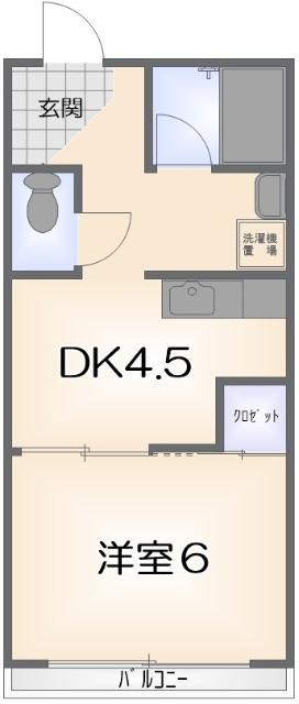 徳島市沖浜町アパート 間取り図画像