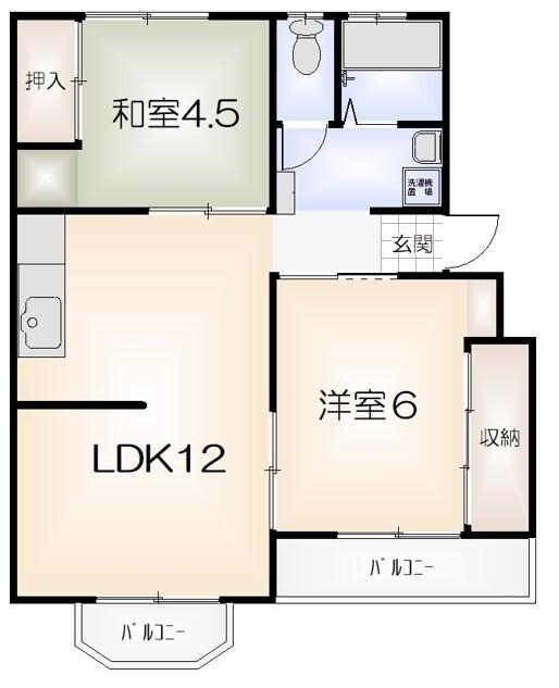 徳島市昭和町マンション 間取り図画像