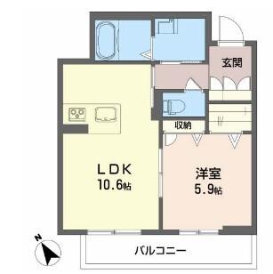 徳島市住吉マンション 間取り図画像