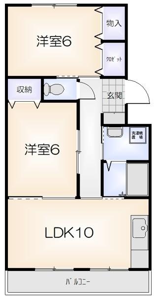 徳島市昭和町マンション 間取り図画像
