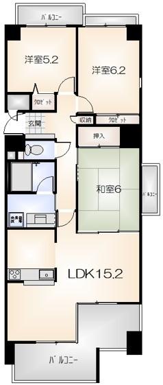 エスエムエス ツインレジデンス N棟 間取り図画像