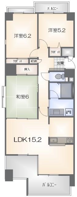 エスエムエス ツインレジデンス N棟 間取り図画像
