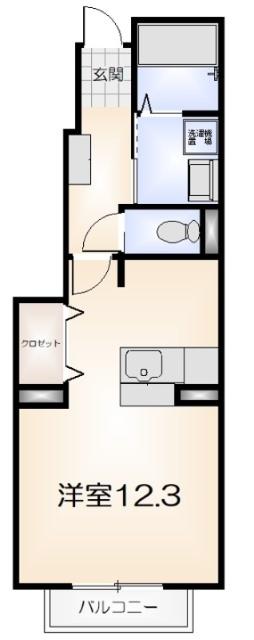 小松島市日開野町アパート 間取り図画像