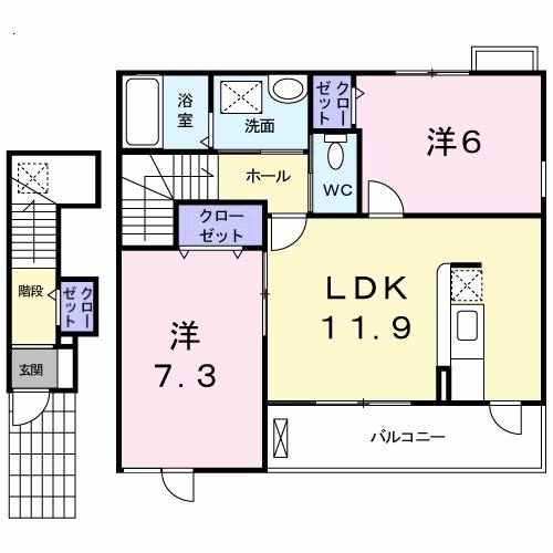 サニースクエアＡ（205） 間取り図画像