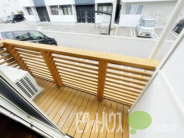 徳島市南沖洲アパート バルコニー
