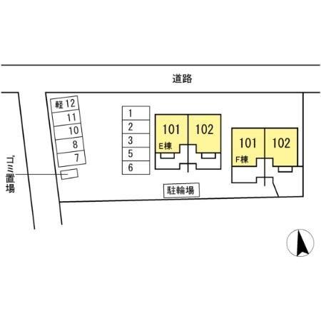 徳島市東吉野町テラスハウス 駐車場