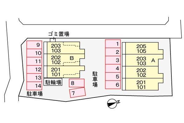 徳島市津田本町アパート 駐車場