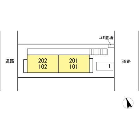 徳島市山城町アパート 駐車場