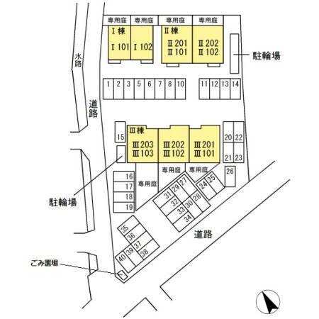 徳島市八万町アパート 駐車場