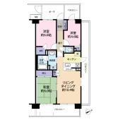3面バルコニーの角住戸