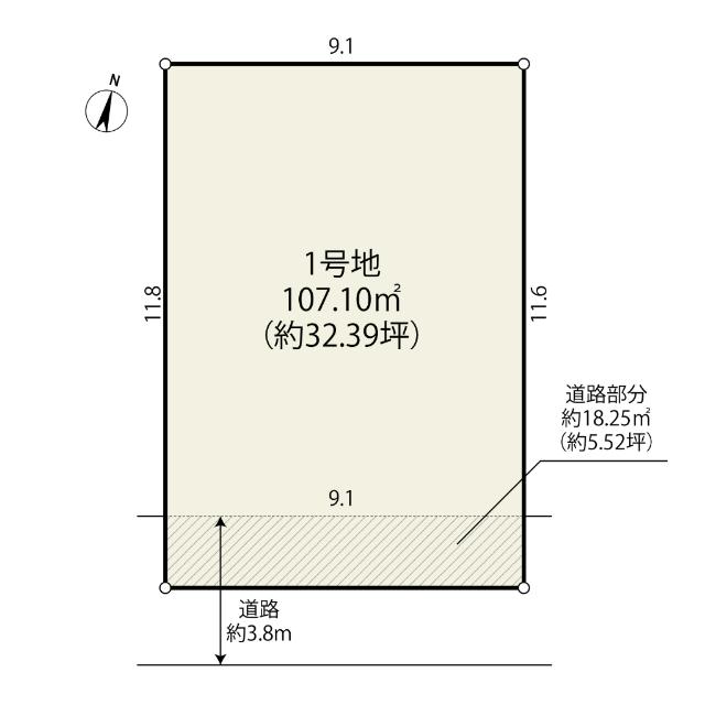 柏市今谷上町土地 区画図