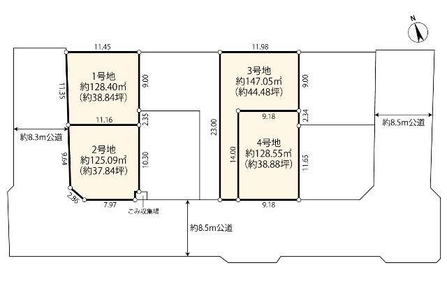 流山市駒木台土地　3号地 区画図