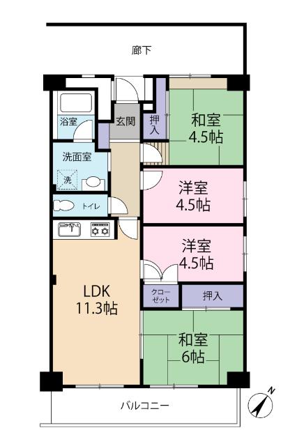 ファミール南常盤平 間取り図画像