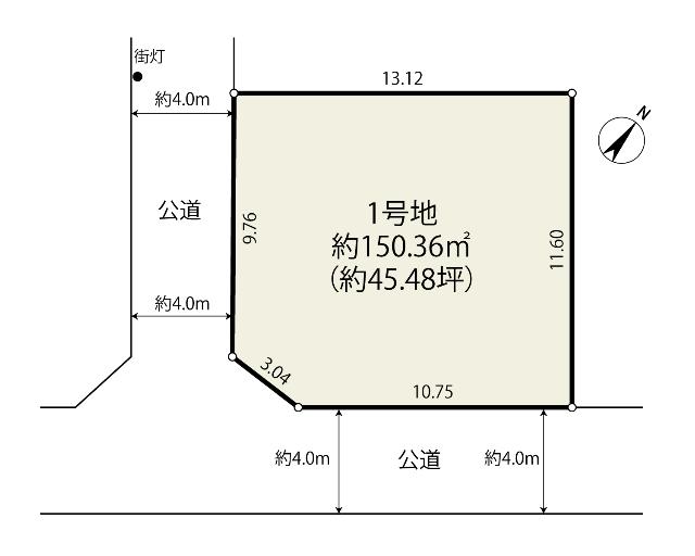 柏市高柳土地 区画図