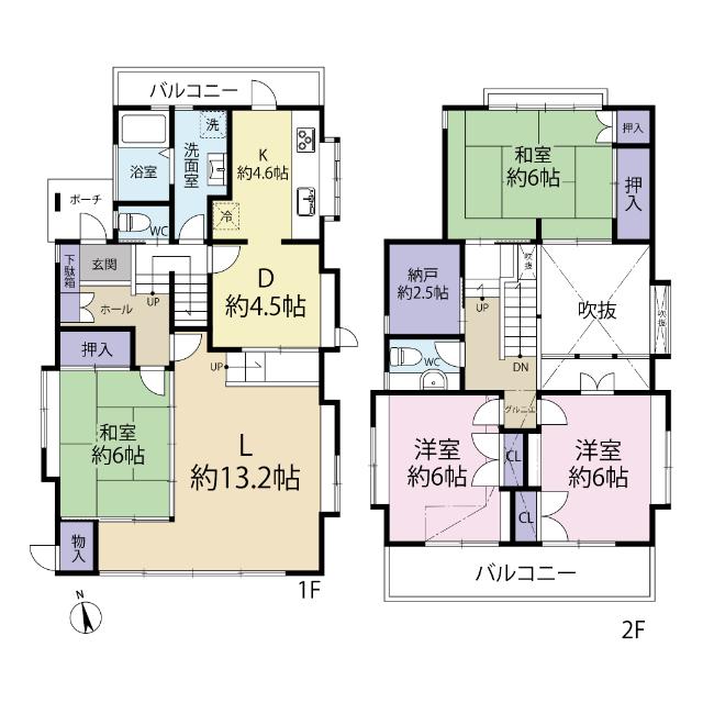 松戸市五香西3丁目中古戸建 間取り図画像