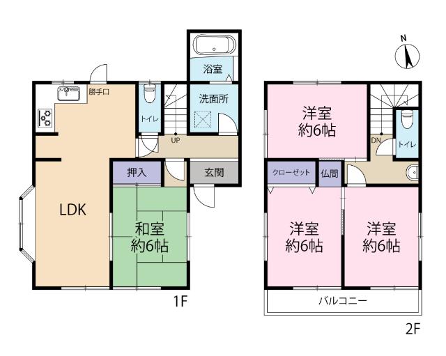 松戸市中和倉中古戸建 間取り図画像