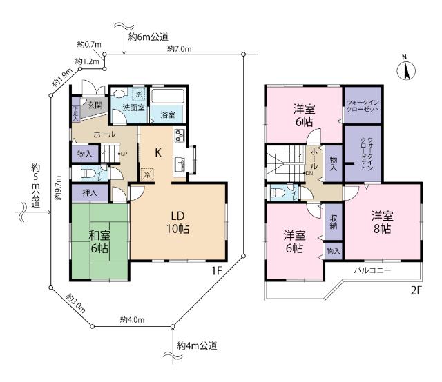松戸市秋山中古戸建 間取り図画像