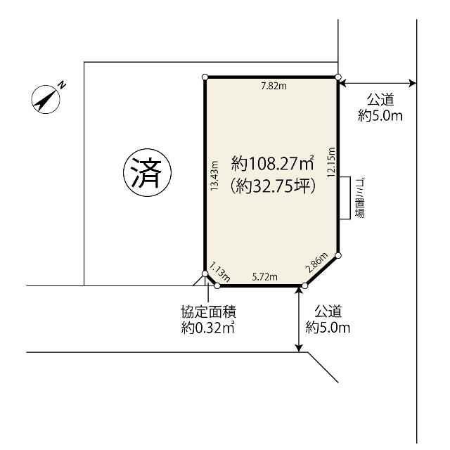 柏市増尾台4丁目土地 区画図
